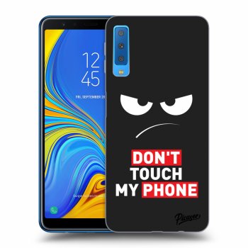 Picasee fekete szilikon tok az alábbi mobiltelefonokra Samsung Galaxy A7 2018 A750F - Angry Eyes - Transparent