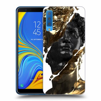 Szilikon tok erre a típusra Samsung Galaxy A7 2018 A750F - Gold - Black
