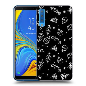 Picasee fekete szilikon tok az alábbi mobiltelefonokra Samsung Galaxy A7 2018 A750F - Mistletoe
