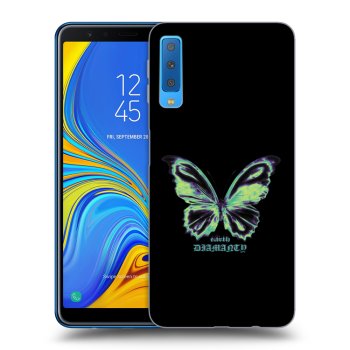 Picasee fekete szilikon tok az alábbi mobiltelefonokra Samsung Galaxy A7 2018 A750F - Diamanty Blue