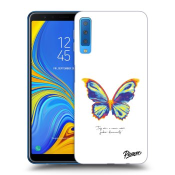 Picasee átlátszó szilikon tok az alábbi mobiltelefonokra Samsung Galaxy A7 2018 A750F - Diamanty White