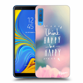 Picasee átlátszó szilikon tok az alábbi mobiltelefonokra Samsung Galaxy A7 2018 A750F - Think happy be happy