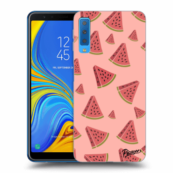 Picasee fekete szilikon tok az alábbi mobiltelefonokra Samsung Galaxy A7 2018 A750F - Watermelon