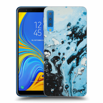Picasee fekete szilikon tok az alábbi mobiltelefonokra Samsung Galaxy A7 2018 A750F - Organic blue