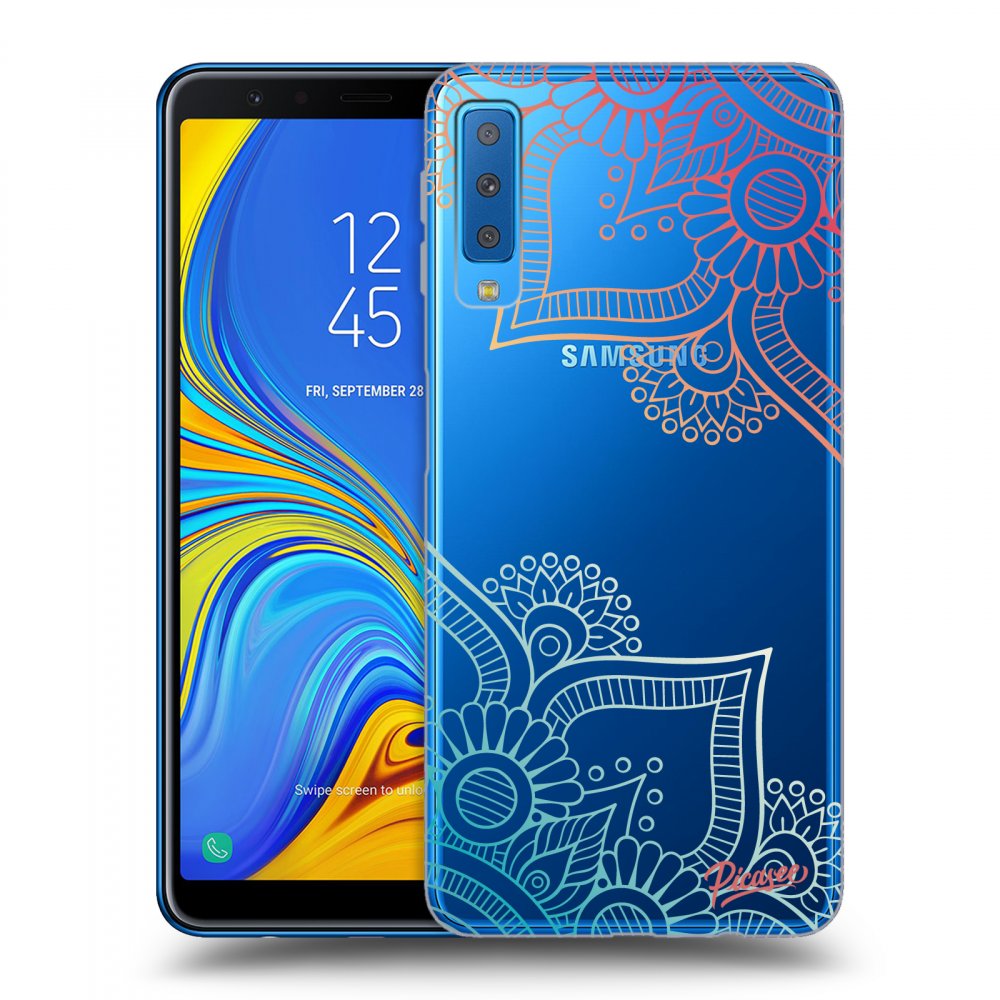 Picasee átlátszó szilikon tok az alábbi mobiltelefonokra Samsung Galaxy A7 2018 A750F - Flowers pattern