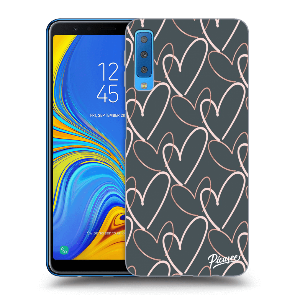 Picasee átlátszó szilikon tok az alábbi mobiltelefonokra Samsung Galaxy A7 2018 A750F - Lots of love