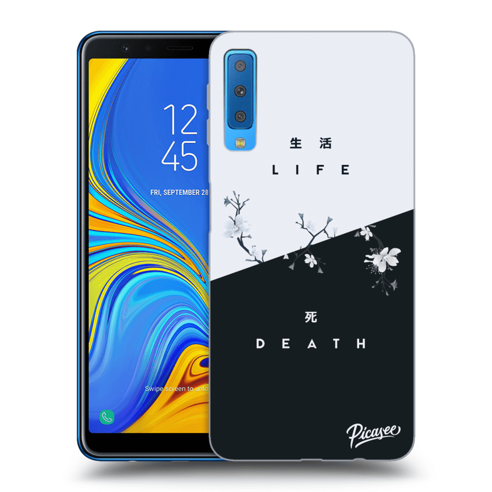 Picasee fekete szilikon tok az alábbi mobiltelefonokra Samsung Galaxy A7 2018 A750F - Life - Death