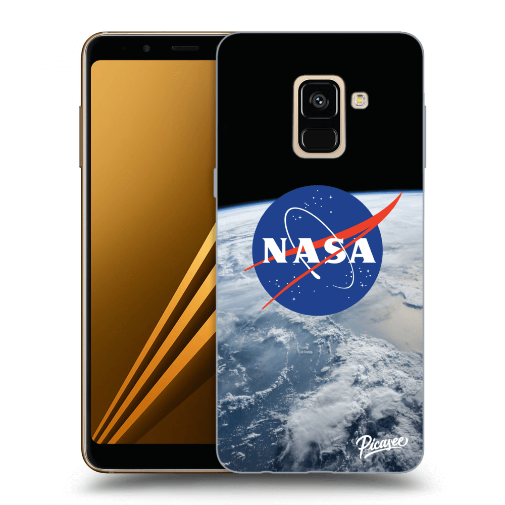 Picasee fekete szilikon tok az alábbi mobiltelefonokra Samsung Galaxy A8 2018 A530F - Nasa Earth