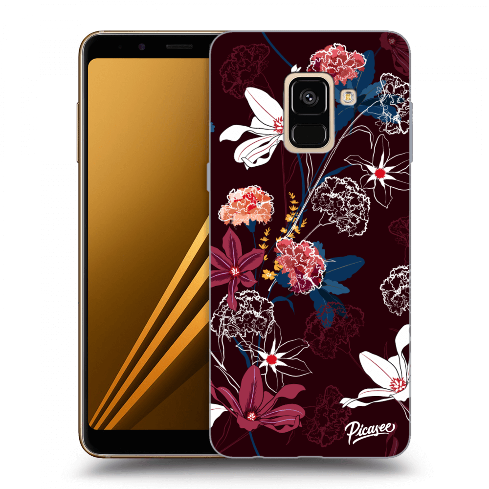 Picasee fekete szilikon tok az alábbi mobiltelefonokra Samsung Galaxy A8 2018 A530F - Dark Meadow