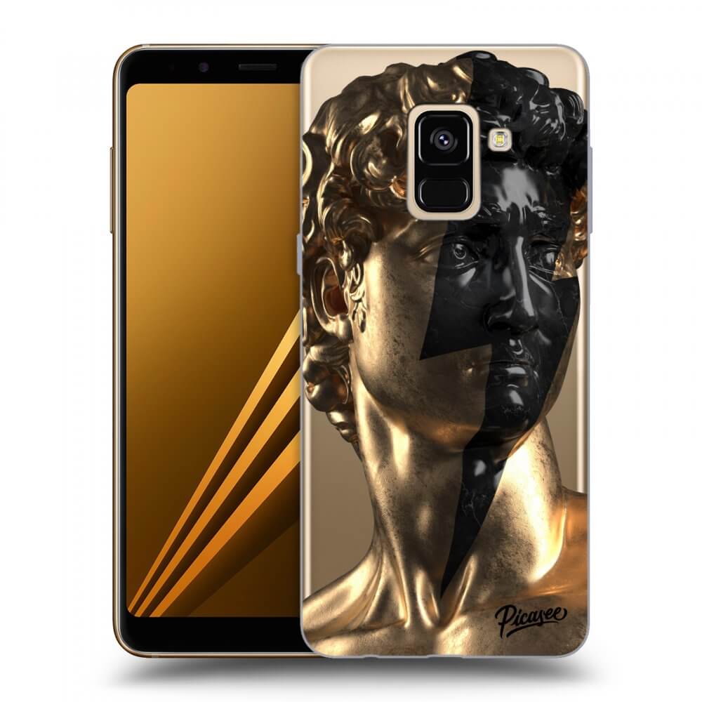 Picasee átlátszó szilikon tok az alábbi mobiltelefonokra Samsung Galaxy A8 2018 A530F - Wildfire - Gold