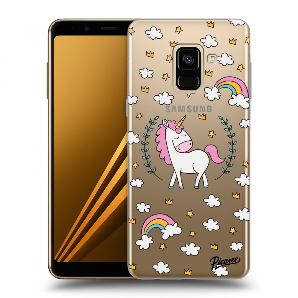 Picasee átlátszó szilikon tok az alábbi mobiltelefonokra Samsung Galaxy A8 2018 A530F - Unicorn star heaven