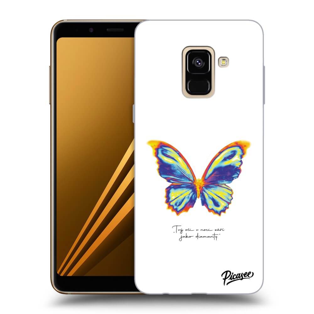 Picasee átlátszó szilikon tok az alábbi mobiltelefonokra Samsung Galaxy A8 2018 A530F - Diamanty White