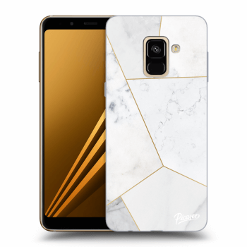 Tok az alábbi mobiltelefonokra Samsung Galaxy A8 2018 A530F - White tile