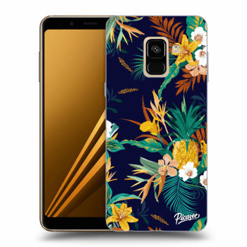 Picasee fekete szilikon tok az alábbi mobiltelefonokra Samsung Galaxy A8 2018 A530F - Pineapple Color