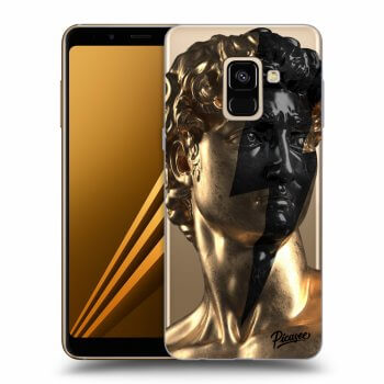 Picasee átlátszó szilikon tok az alábbi mobiltelefonokra Samsung Galaxy A8 2018 A530F - Wildfire - Gold