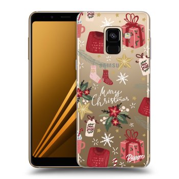 Picasee átlátszó szilikon tok az alábbi mobiltelefonokra Samsung Galaxy A8 2018 A530F - Christmas