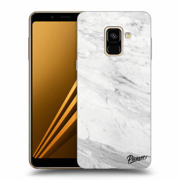 Picasee átlátszó szilikon tok az alábbi mobiltelefonokra Samsung Galaxy A8 2018 A530F - White marble
