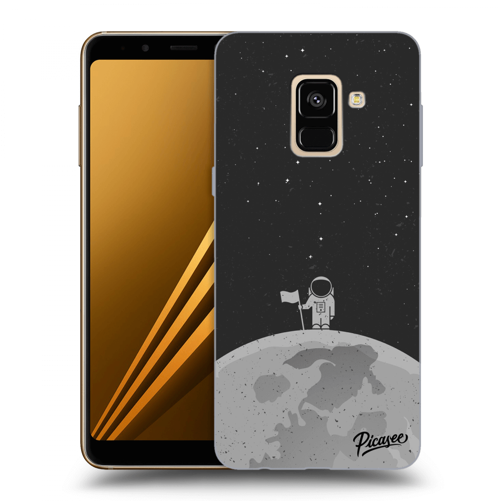 Picasee fekete szilikon tok az alábbi mobiltelefonokra Samsung Galaxy A8 2018 A530F - Astronaut