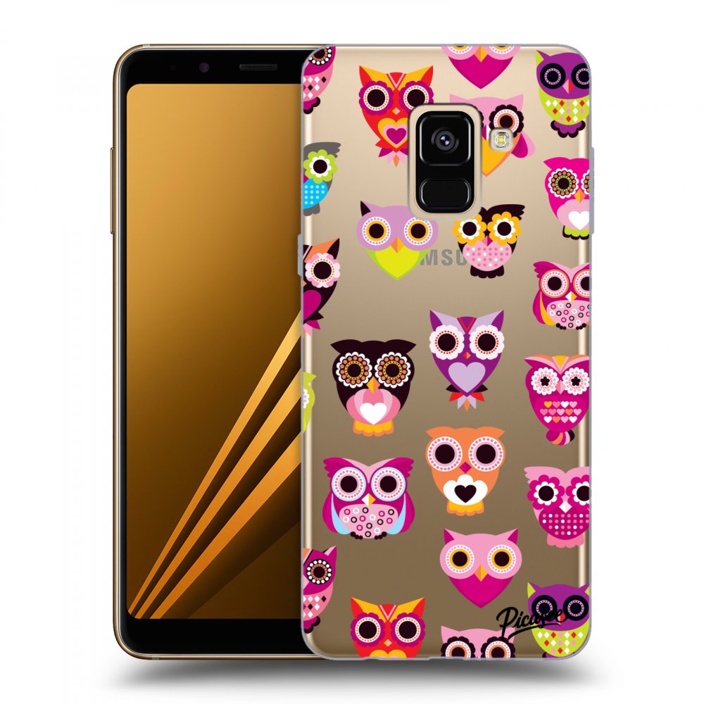 Picasee átlátszó szilikon tok az alábbi mobiltelefonokra Samsung Galaxy A8 2018 A530F - Owls