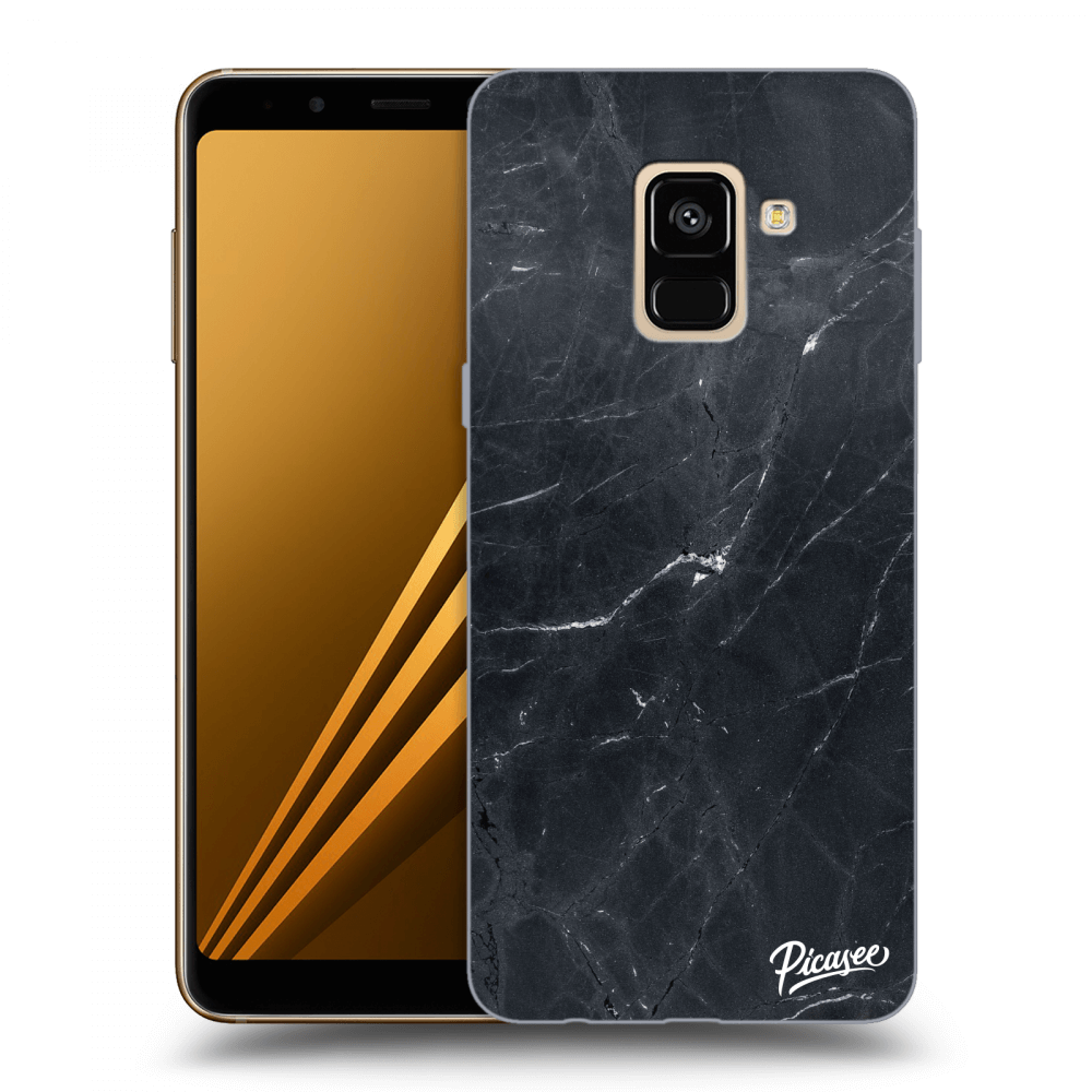 Picasee átlátszó szilikon tok az alábbi mobiltelefonokra Samsung Galaxy A8 2018 A530F - Black marble