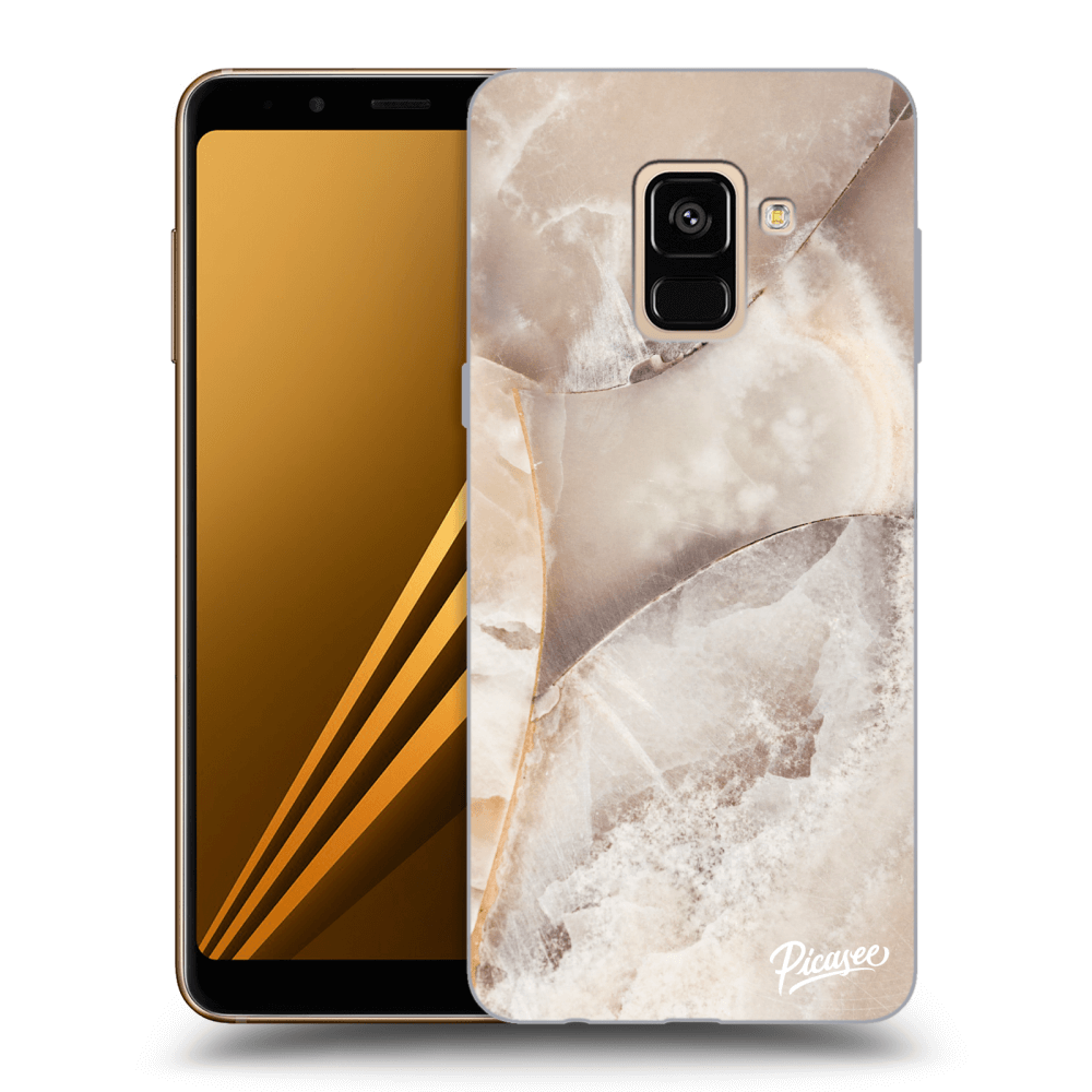 Picasee átlátszó szilikon tok az alábbi mobiltelefonokra Samsung Galaxy A8 2018 A530F - Cream marble