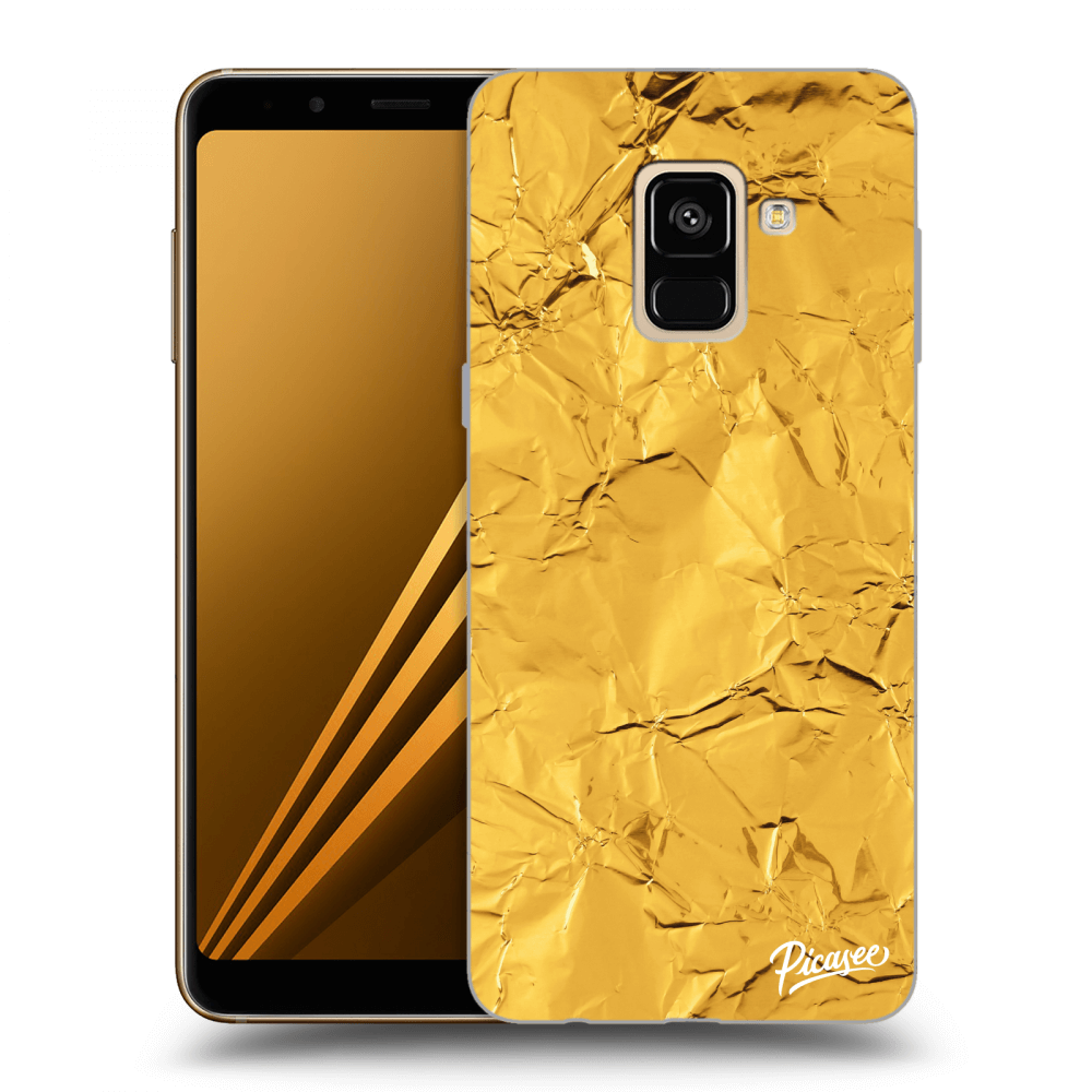 Picasee fekete szilikon tok az alábbi mobiltelefonokra Samsung Galaxy A8 2018 A530F - Gold