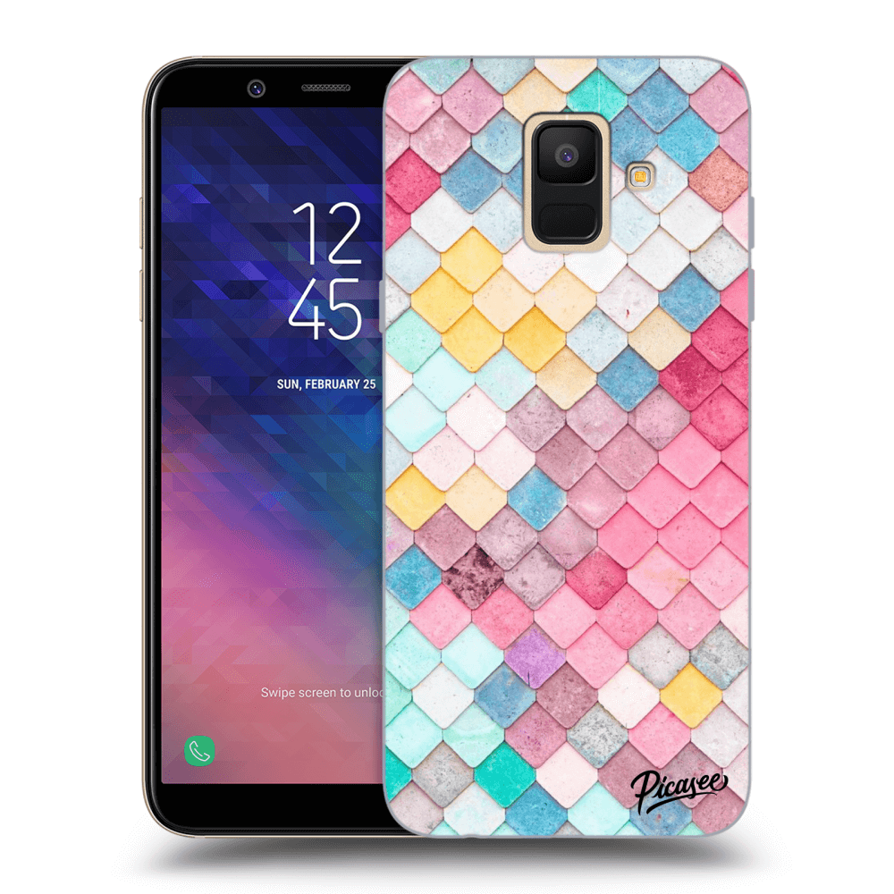 Picasee átlátszó szilikon tok az alábbi mobiltelefonokra Samsung Galaxy A6 A600F - Colorful roof