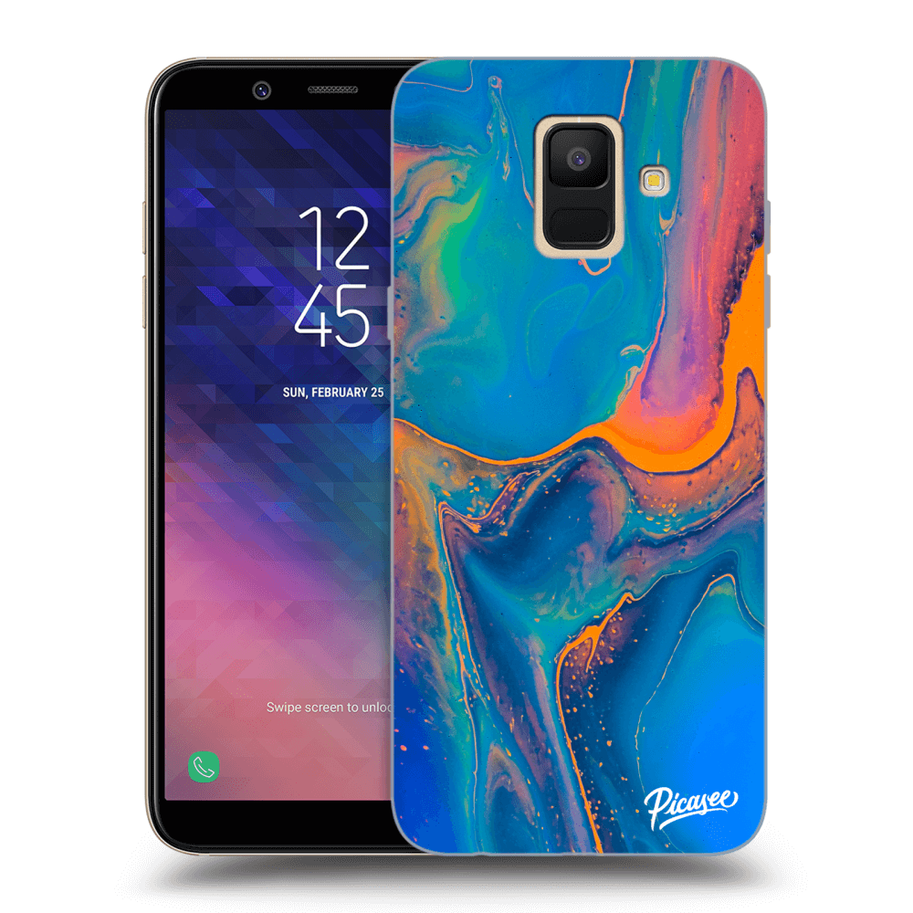 Picasee átlátszó szilikon tok az alábbi mobiltelefonokra Samsung Galaxy A6 A600F - Rainbow