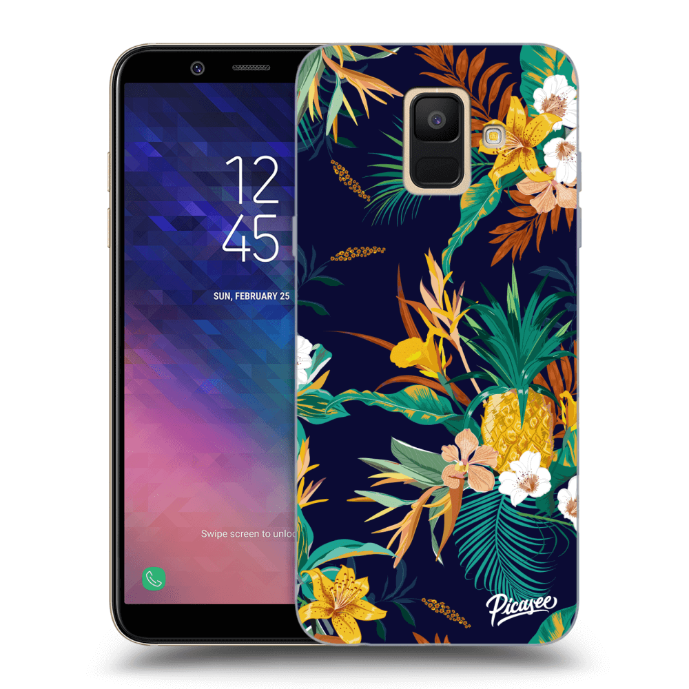 Picasee átlátszó szilikon tok az alábbi mobiltelefonokra Samsung Galaxy A6 A600F - Pineapple Color