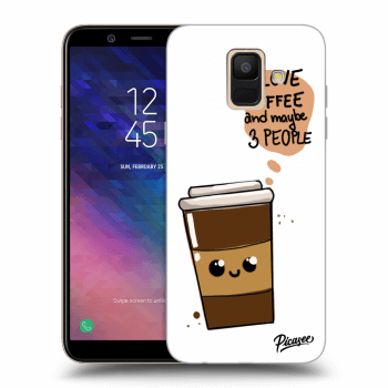 Tok az alábbi mobiltelefonokra Samsung Galaxy A6 A600F - Cute coffee