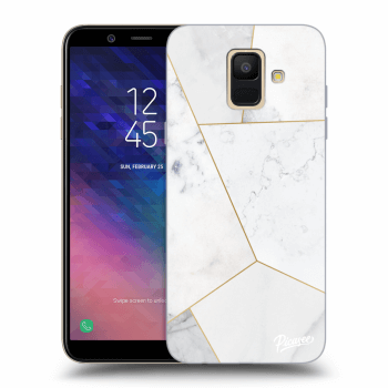 Tok az alábbi mobiltelefonokra Samsung Galaxy A6 A600F - White tile
