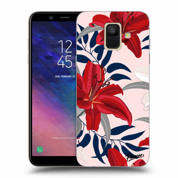 Tok az alábbi mobiltelefonokra Samsung Galaxy A6 A600F - Red Lily