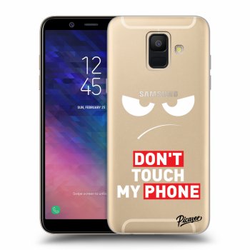 Tok az alábbi mobiltelefonokra Samsung Galaxy A6 A600F - Angry Eyes - Transparent