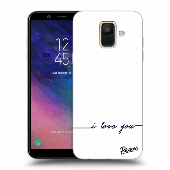 Picasee átlátszó szilikon tok az alábbi mobiltelefonokra Samsung Galaxy A6 A600F - I love you