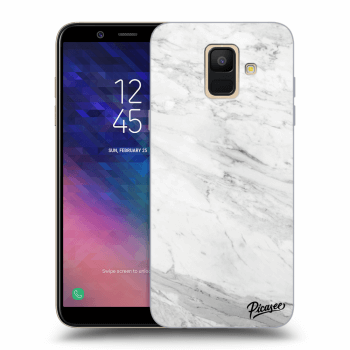 Picasee átlátszó szilikon tok az alábbi mobiltelefonokra Samsung Galaxy A6 A600F - White marble