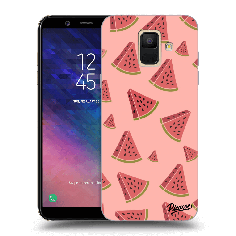 Picasee átlátszó szilikon tok az alábbi mobiltelefonokra Samsung Galaxy A6 A600F - Watermelon