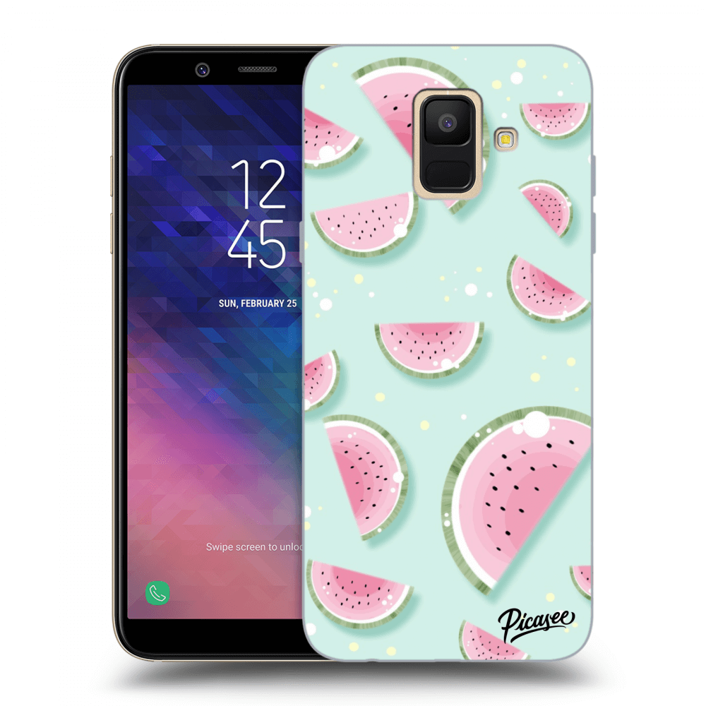 Picasee átlátszó szilikon tok az alábbi mobiltelefonokra Samsung Galaxy A6 A600F - Watermelon 2