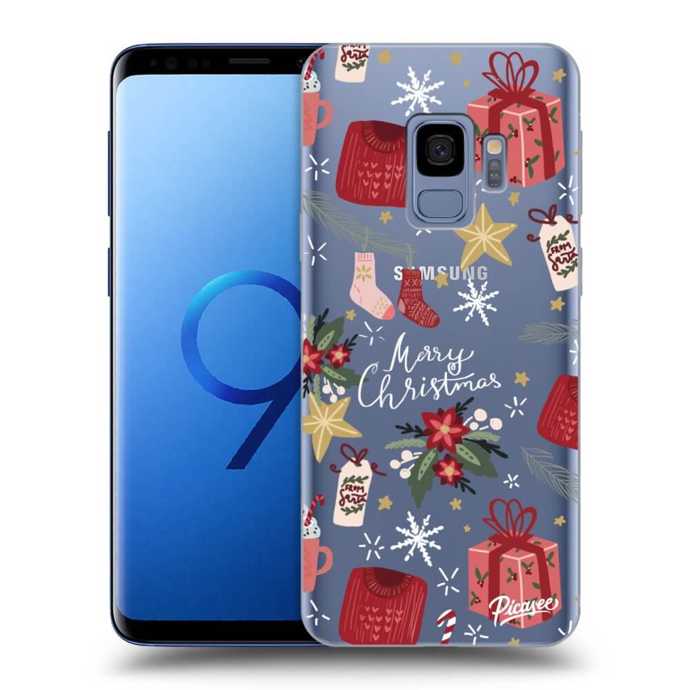 Picasee átlátszó szilikon tok az alábbi mobiltelefonokra Samsung Galaxy S9 G960F - Christmas