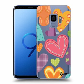 Picasee átlátszó szilikon tok az alábbi mobiltelefonokra Samsung Galaxy S9 G960F - Colored heart