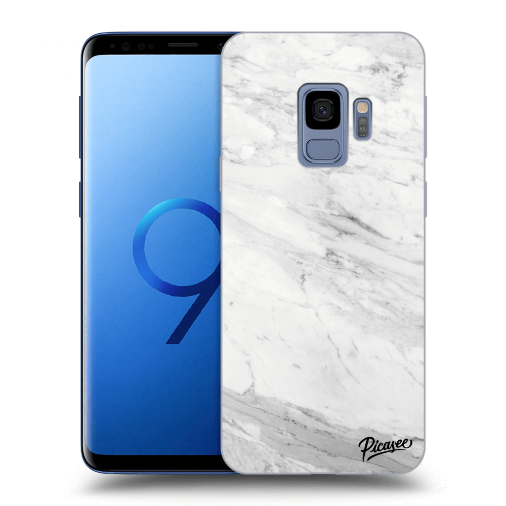 Picasee átlátszó szilikon tok az alábbi mobiltelefonokra Samsung Galaxy S9 G960F - White marble