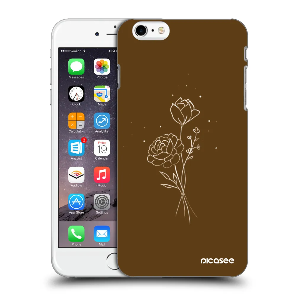 Picasee ULTIMATE CASE Apple iPhone 6 Plus/6S Plus - készülékre - Brown flowers