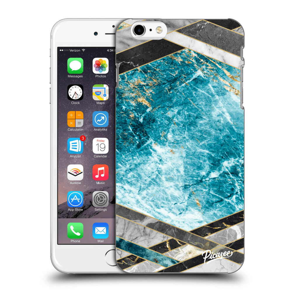 Picasee átlátszó szilikon tok az alábbi mobiltelefonokra Apple iPhone 6 Plus/6S Plus - Blue geometry