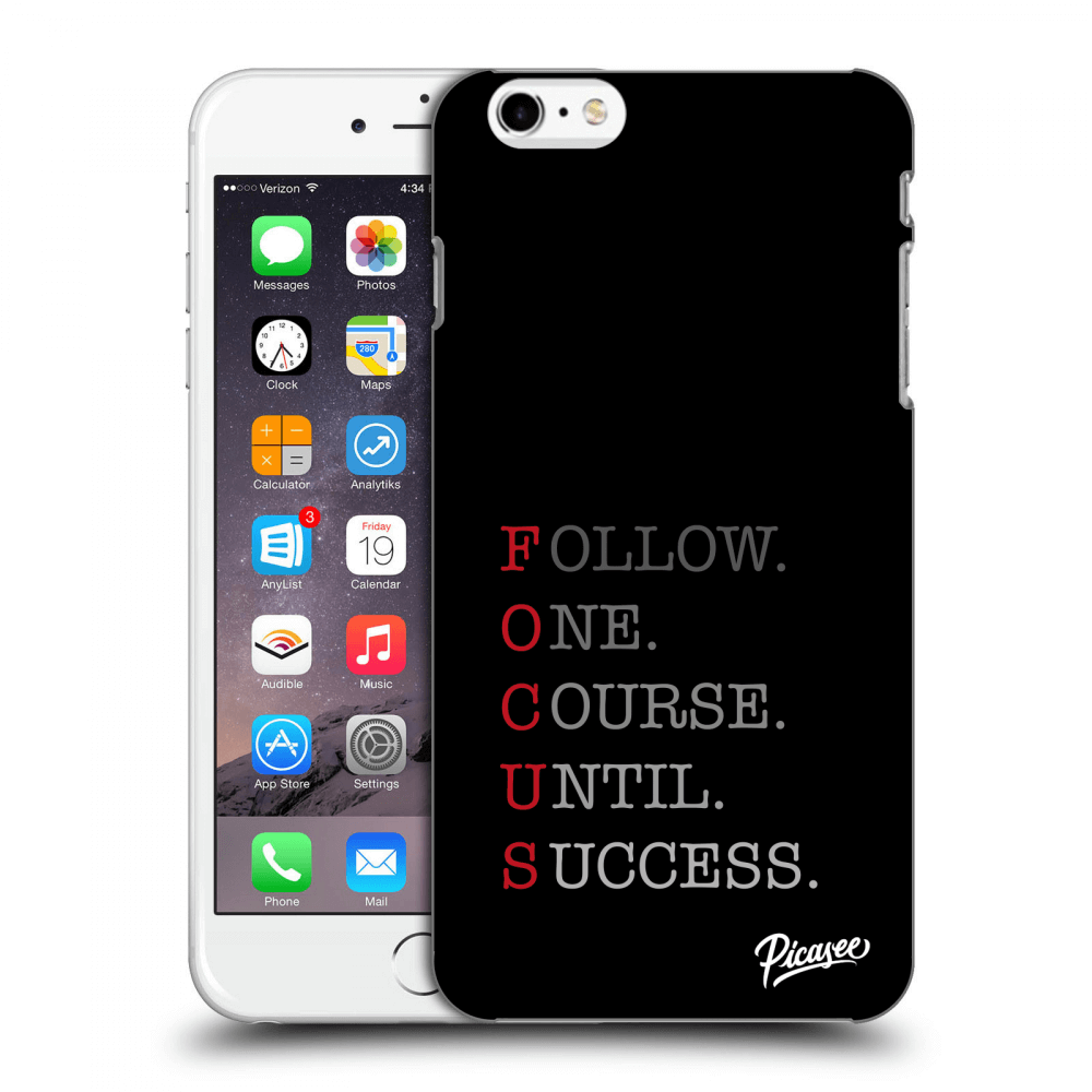 Picasee fekete szilikon tok az alábbi mobiltelefonokra Apple iPhone 6 Plus/6S Plus - Focus
