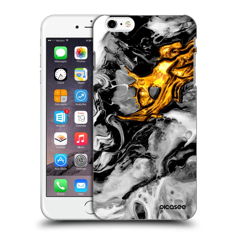Picasee ULTIMATE CASE Apple iPhone 6 Plus/6S Plus - készülékre - Black Gold 2