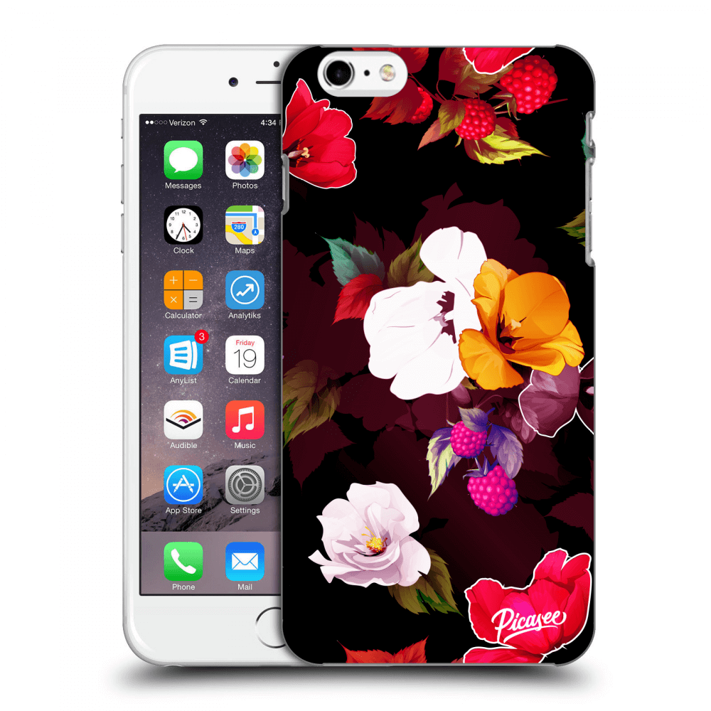 Picasee átlátszó szilikon tok az alábbi mobiltelefonokra Apple iPhone 6 Plus/6S Plus - Flowers and Berries