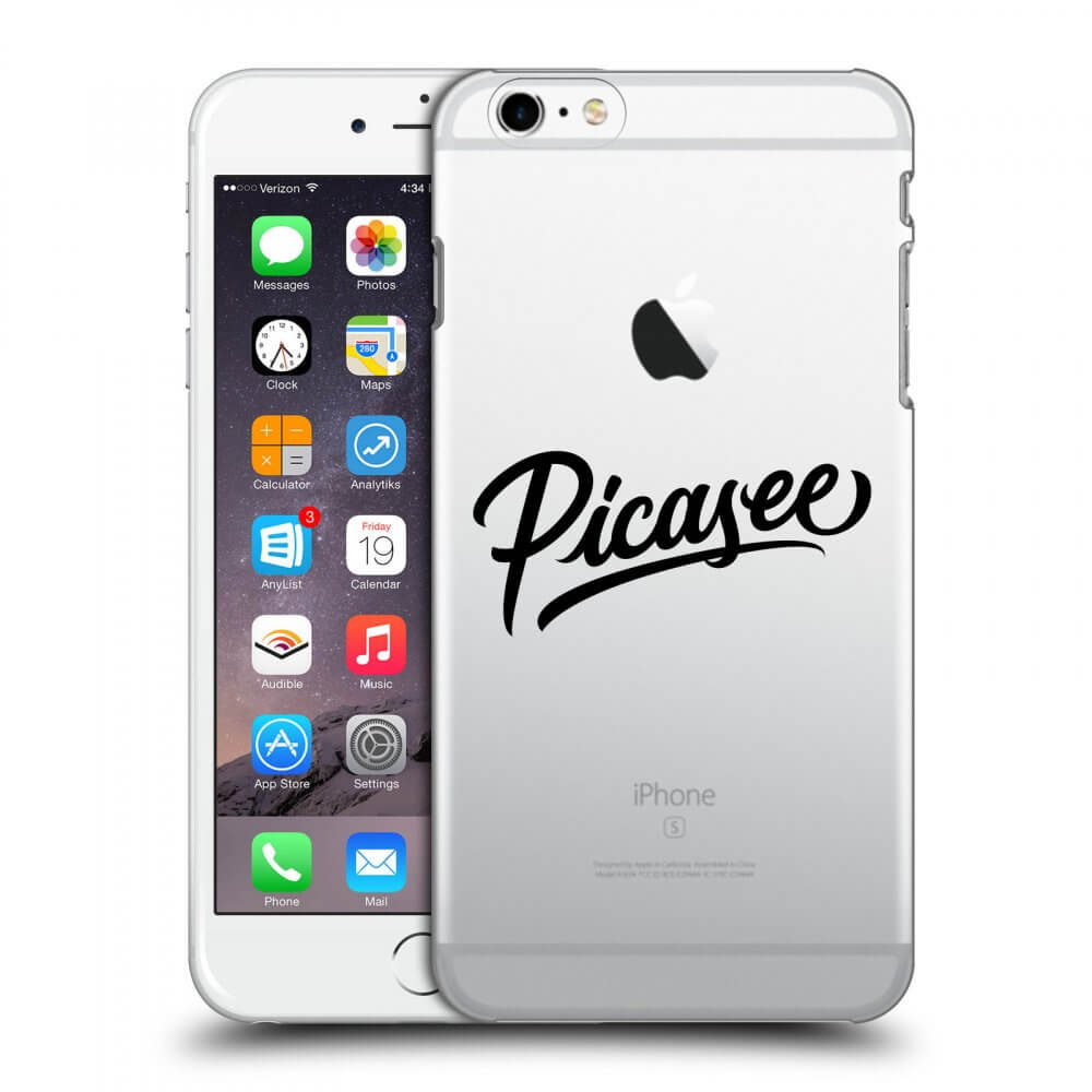 Picasee átlátszó szilikon tok az alábbi mobiltelefonokra Apple iPhone 6 Plus/6S Plus - Picasee - old logo - black