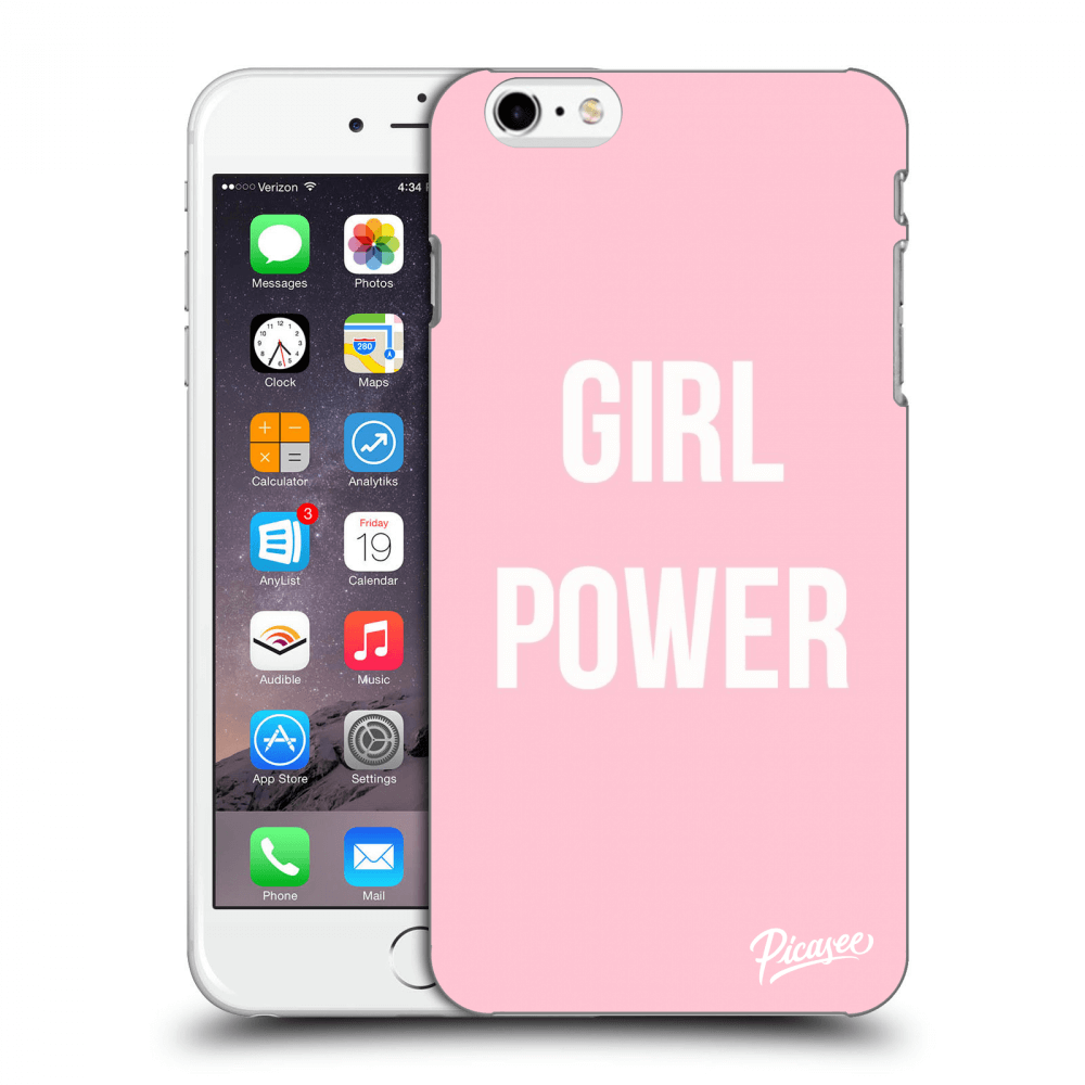 Picasee fekete szilikon tok az alábbi mobiltelefonokra Apple iPhone 6 Plus/6S Plus - Girl power