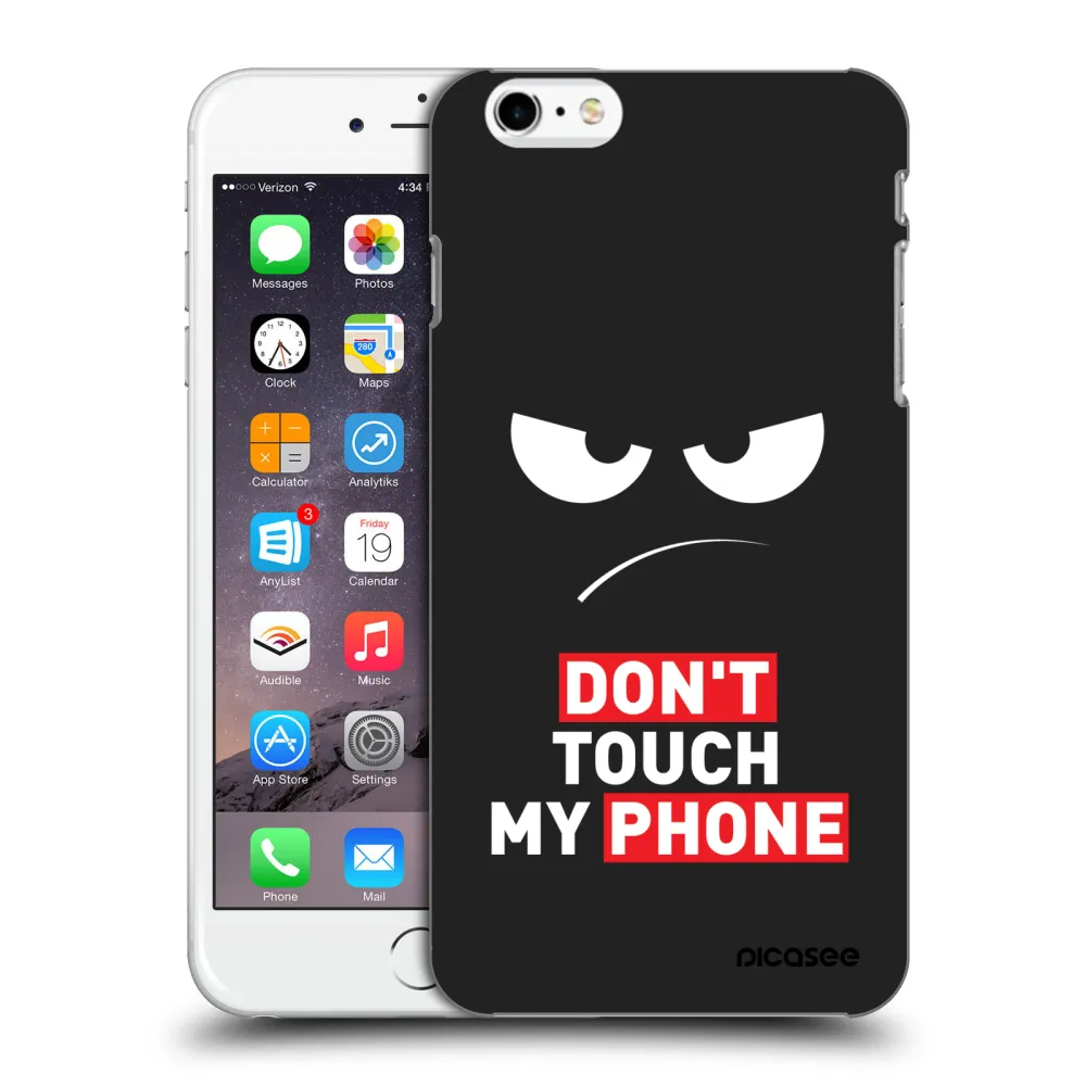 Picasee fekete szilikon tok az alábbi mobiltelefonokra Apple iPhone 6 Plus/6S Plus - Angry Eyes - Transparent
