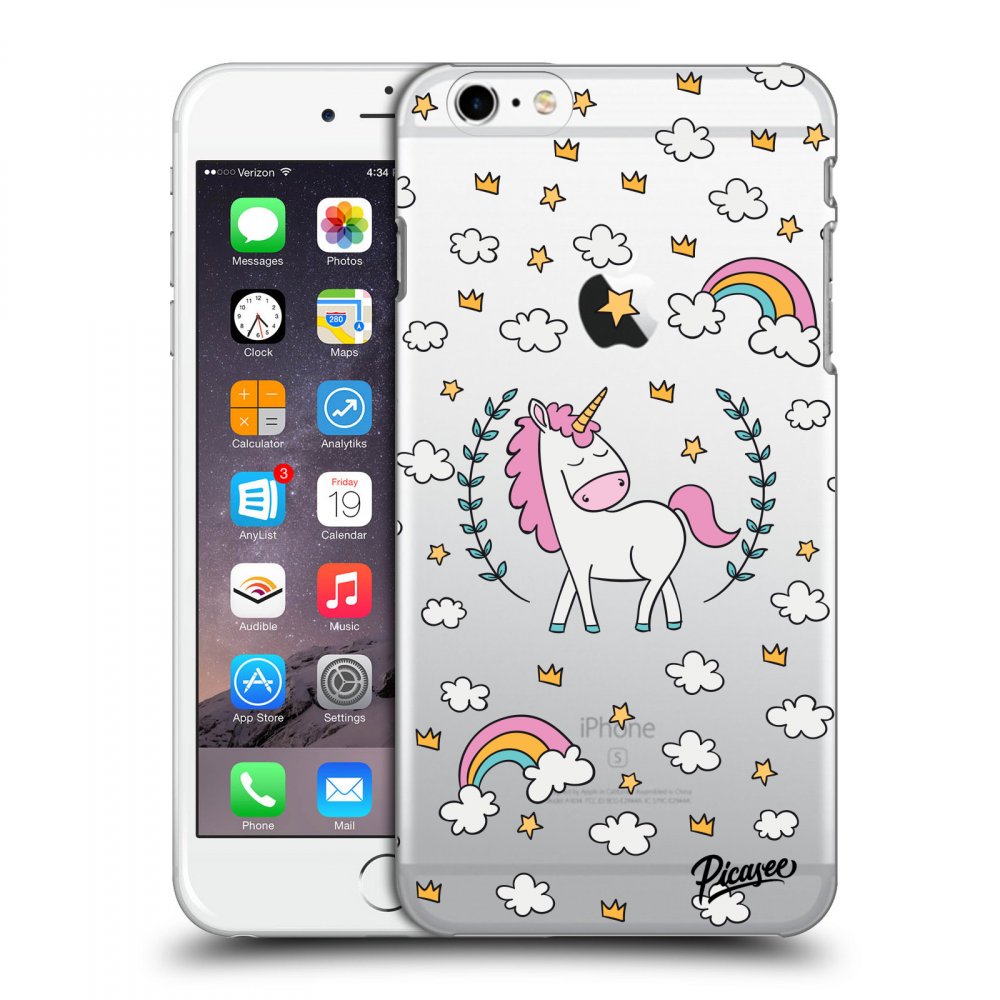 Picasee átlátszó szilikon tok az alábbi mobiltelefonokra Apple iPhone 6 Plus/6S Plus - Unicorn star heaven