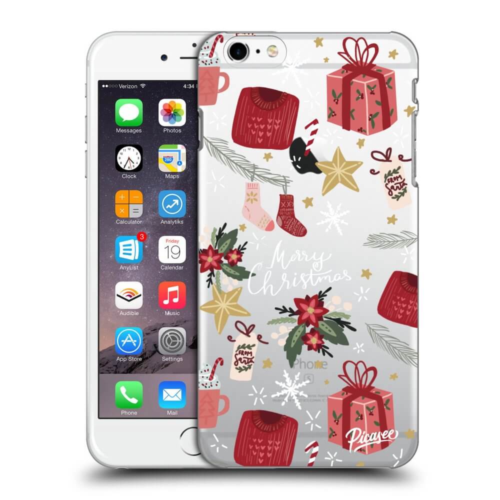 Picasee átlátszó szilikon tok az alábbi mobiltelefonokra Apple iPhone 6 Plus/6S Plus - Christmas
